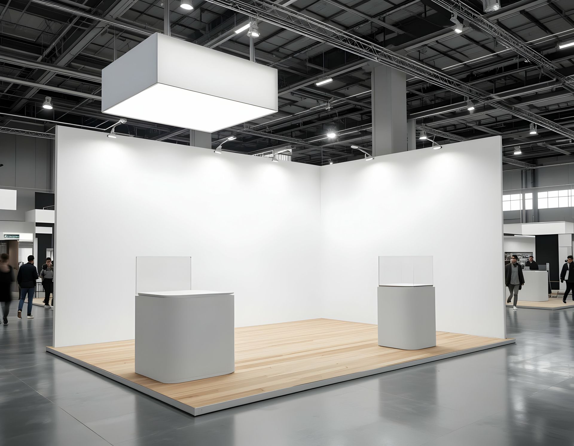 Moderner Messestand ohne Dekoration