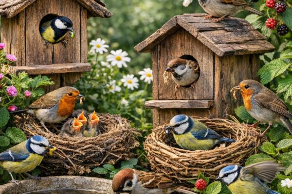 Kleine Gartenvögel unterstützen: Nisthilfe, Material für Nester & mehr